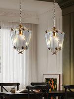 Load image into Gallery viewer, Elegant Glass Pendant Lamp - Brass Frame and Decorative Glass
