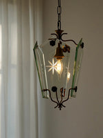 Load image into Gallery viewer, Elegant Glass Pendant Lamp - Brass Frame and Decorative Glass
