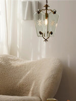 Load image into Gallery viewer, Elegant Glass Pendant Lamp - Brass Frame and Decorative Glass
