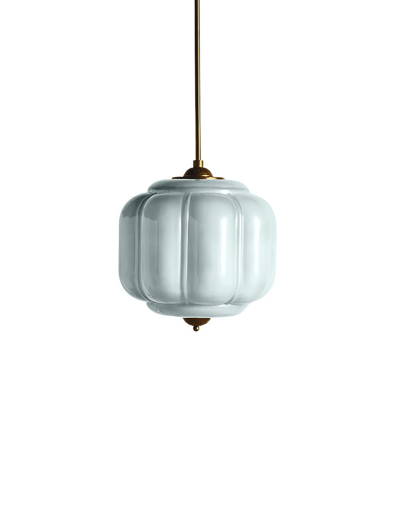 Amerikanisches Vintage Cream Glass Shade Shaped Eloise Kronleuchter
