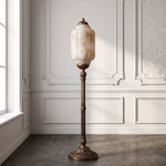 Load image into Gallery viewer, Eloise Scallop Alabaster Floor Lamp