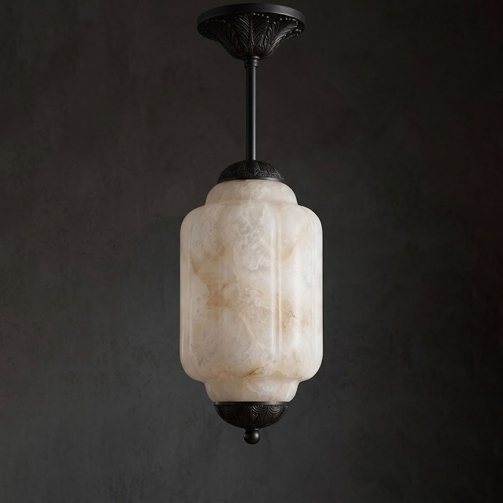 Eloise Scallop Alabaster Flush Mount Ceiling Light