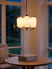 Eloise Chandelier – Milk Glass Chandelier in a Vintage Style Finish