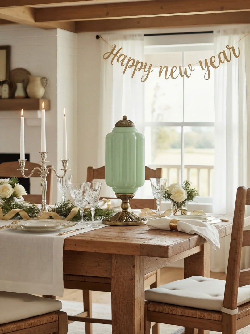 Eloise Scallop Glass Shade Vintage-Inspired Table Lamp for Bedroom and Living Room Accent Lighting