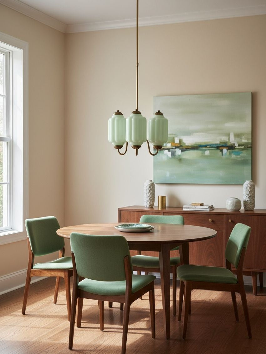 Eloise Chandelier – Milk Glass Chandelier in a Vintage Style Finish