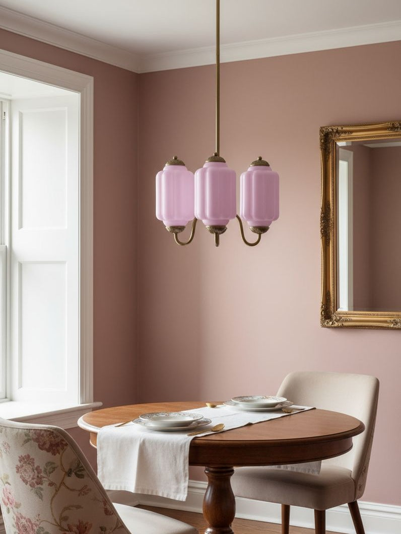 Eloise Chandelier – Milk Glass Chandelier in a Vintage Style Finish