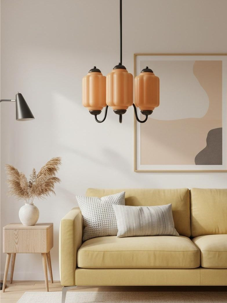 Eloise Chandelier – Milk Glass Chandelier in a Vintage Style Finish