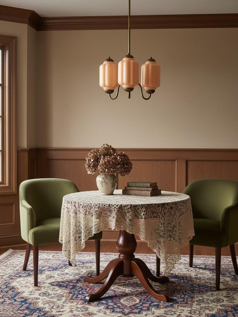 Eloise Chandelier – Milk Glass Chandelier in a Vintage Style Finish