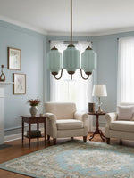 Load image into Gallery viewer, Eloise Chandelier – Milk Glass Chandelier in a Vintage Style Finish
