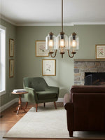 Load image into Gallery viewer, Eloise Chandelier – Milk Glass Chandelier in a Vintage Style Finish
