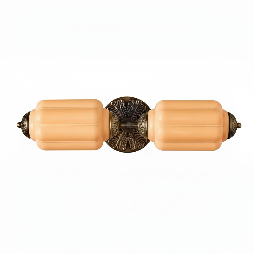 American Vintage Glass Lantern Shaped Horizontal Eloise Wall Sconce
