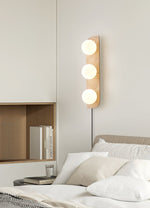Bild in Gallery-Viewer laden, Elysian Travertine Plug-In Wall Light with Inline Switch - product image 4