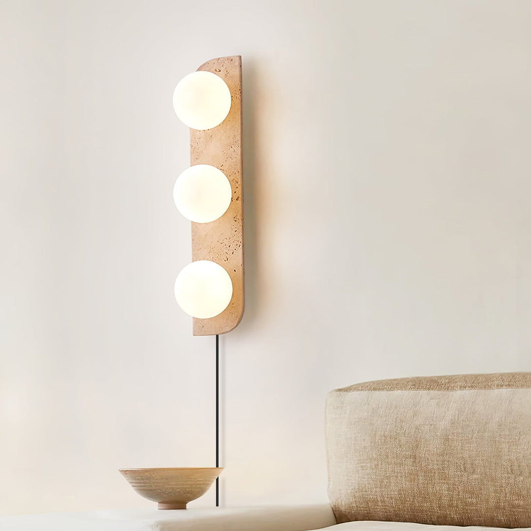 Elysian Travertine Plug-In Wall Light with Inline Switch - product image 3