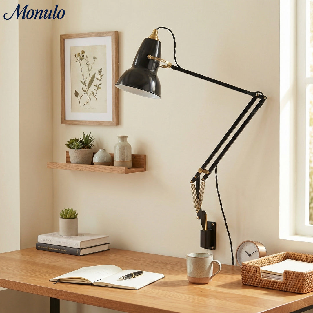 Modryx Schlanke Verstellbare Wandlampe mit Arm – Akzentbeleuchtung für Büro und Lesen