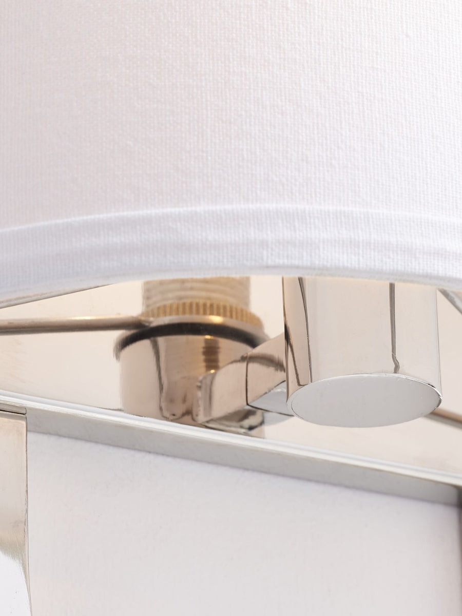Lámpara de pared con pantalla de tela: aplique moderno para dormitorio con una iluminación acogedora 
