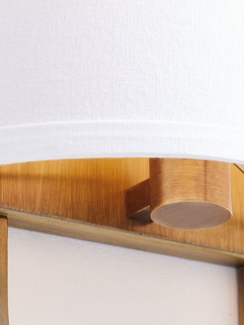 Lámpara de pared con pantalla de tela: aplique moderno para dormitorio con una iluminación acogedora 