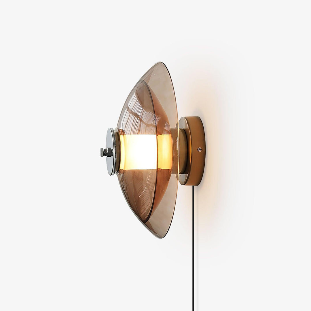 Flying Saucer Glass Plug-In Wall Light - product image 1