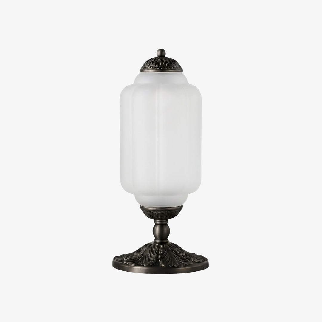 Eloise Scallop Glass Shade Vintage-Inspired Table Lamp for Bedroom and Living Room Accent Lighting