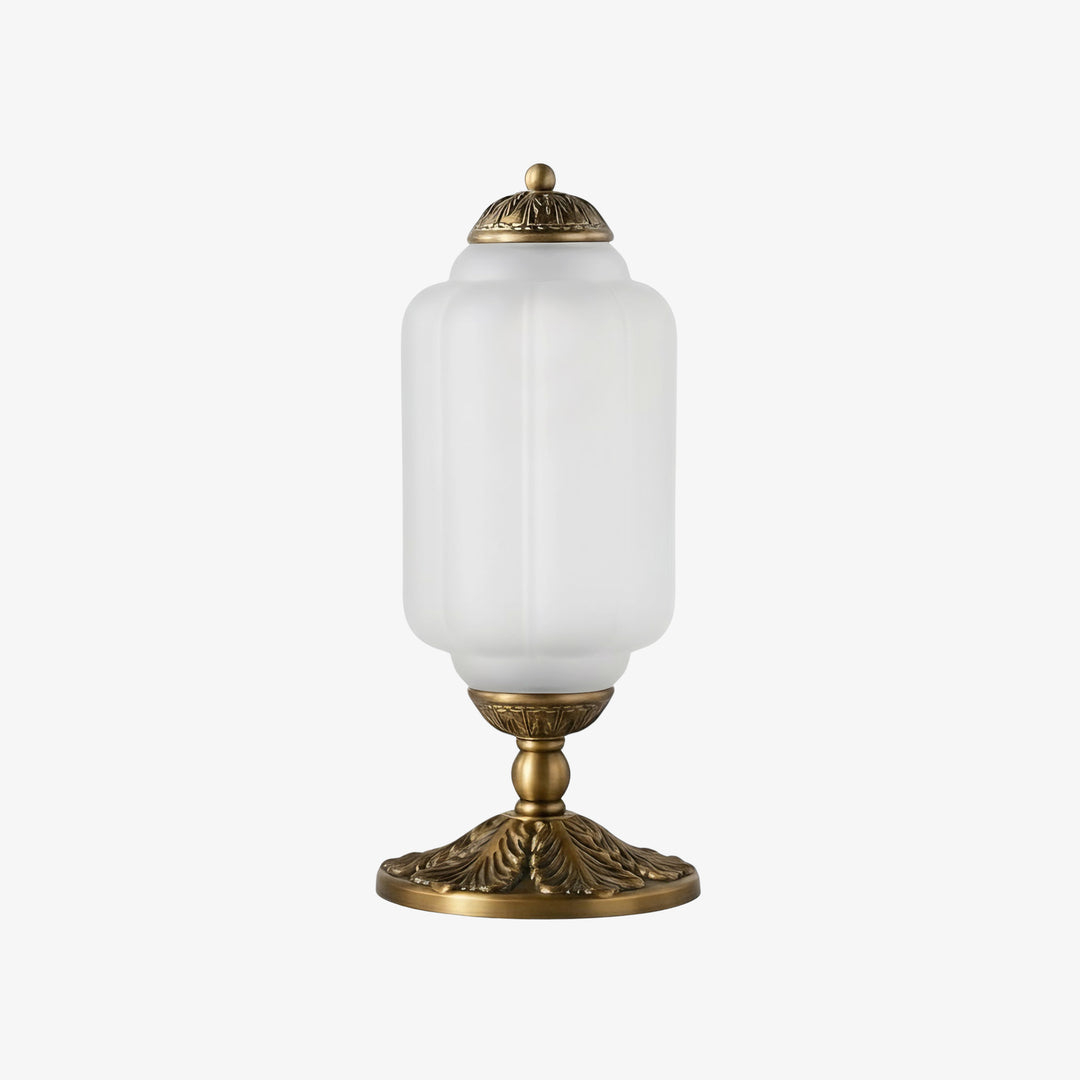 Eloise Scallop Glass Shade Vintage-Inspired Table Lamp for Bedroom and Living Room Accent Lighting
