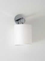 Charger l&#39;image dans la visionneuse de galerie, Applique murale minimaliste avec abat-jour en tissu - Abat-jour tambour doux
