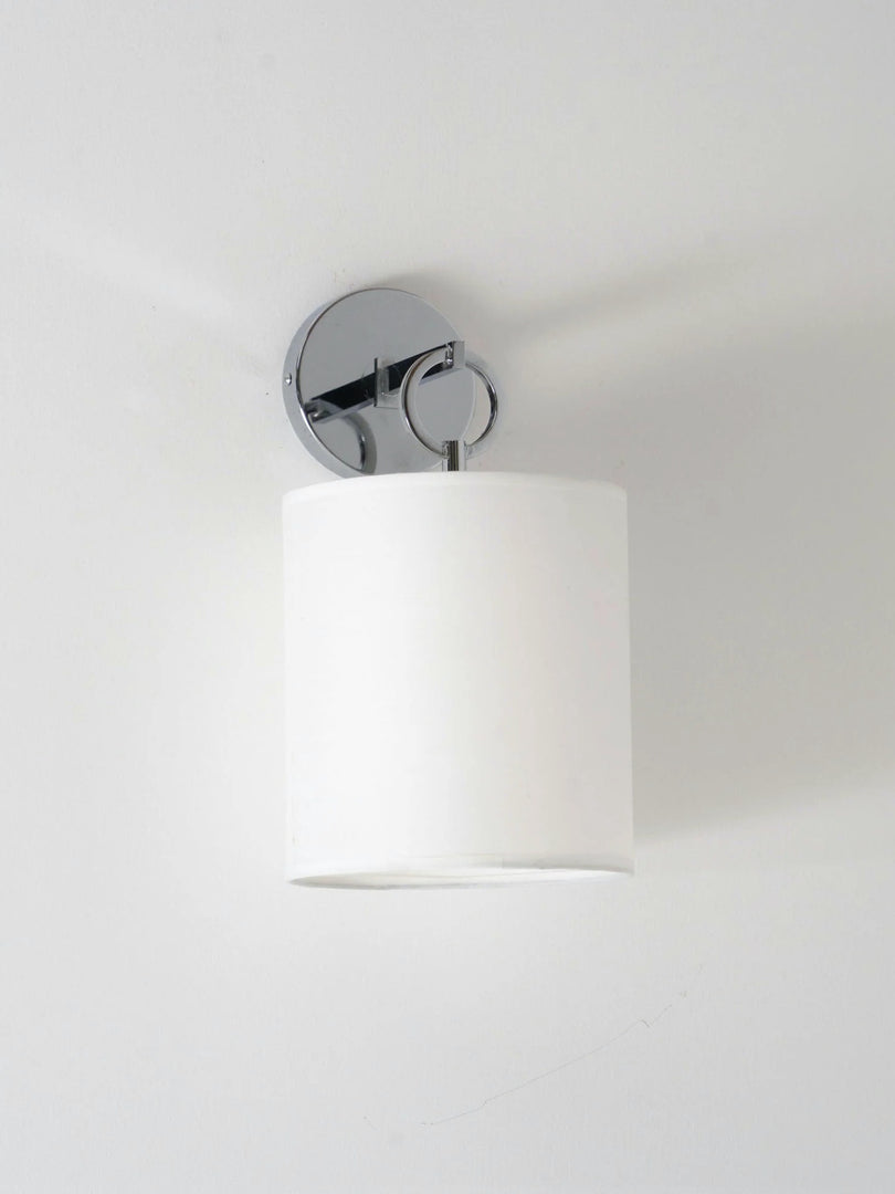 Applique murale minimaliste avec abat-jour en tissu - Abat-jour tambour doux