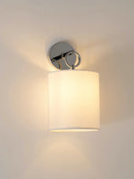 Charger l&#39;image dans la visionneuse de galerie, Applique murale minimaliste avec abat-jour en tissu - Abat-jour tambour doux
