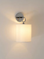 Charger l&#39;image dans la visionneuse de galerie, Applique murale minimaliste avec abat-jour en tissu - Abat-jour tambour doux

