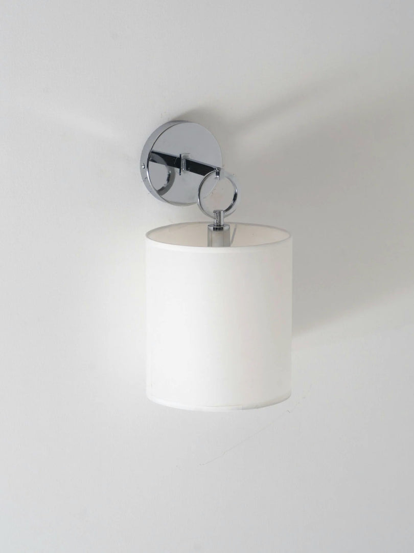 Applique murale minimaliste avec abat-jour en tissu - Abat-jour tambour doux