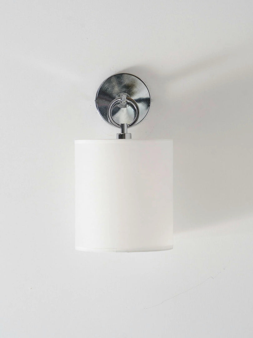 Applique murale minimaliste avec abat-jour en tissu - Abat-jour tambour doux
