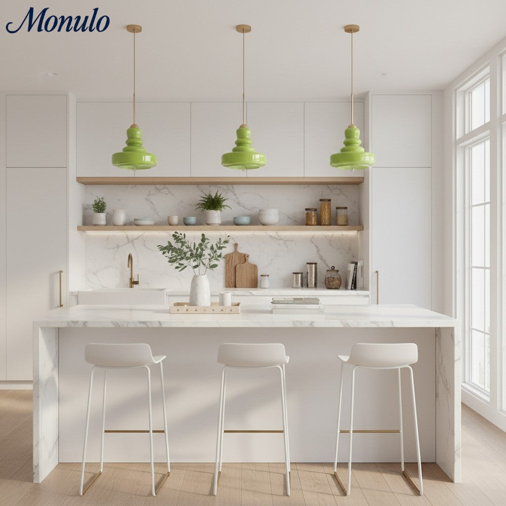 Lámpara Colgante Verdoma Colorida en Forma de Calabaza Bauhaus - Diseño Artístico para Iluminación de Isla de Cocina