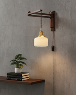 Load image into Gallery viewer, Five-Style Vintage Glass Plug-In Wall Lamp product view
