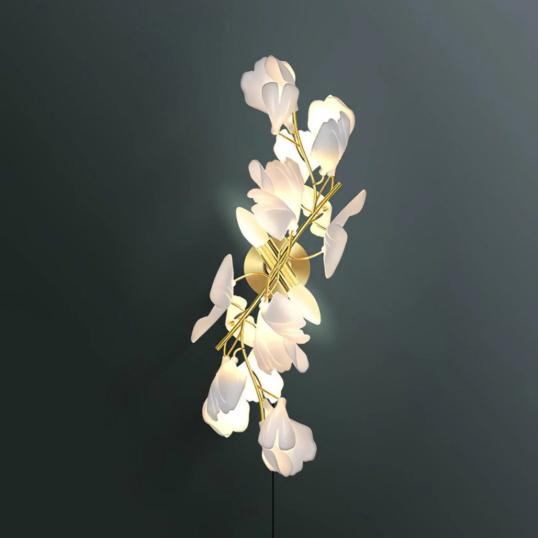 Gingko Flowers Brass Plug-In Wall Light - product image 13