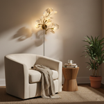Cargar imagen en el visor de la Galería, Ginkgo Leaf Gold and Acrylic Plug-In Wall Sconce product view 13