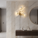 Cargar imagen en el visor de la Galería, Ginkgo Leaf Gold and Acrylic Plug-In Wall Sconce product view 12