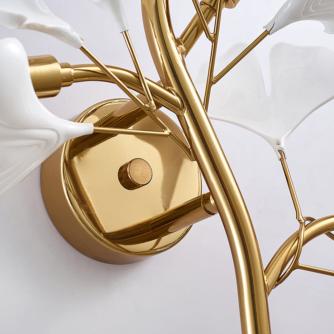 Ginkgo Leaf Gold and Acrylic Plug-In Wall Sconce product view 17