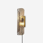 Cargar imagen en el visor de la Galería, Looped Reeded Glass Plug-In Wall Sconce - product view 1