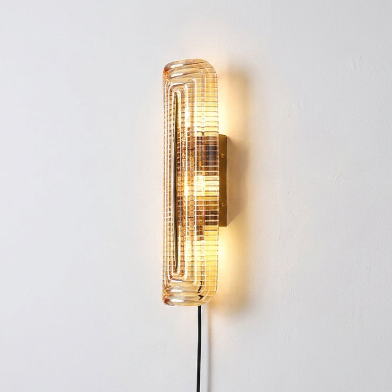 Looped Reeded Glass Plug-In Wall Sconce - product view 15