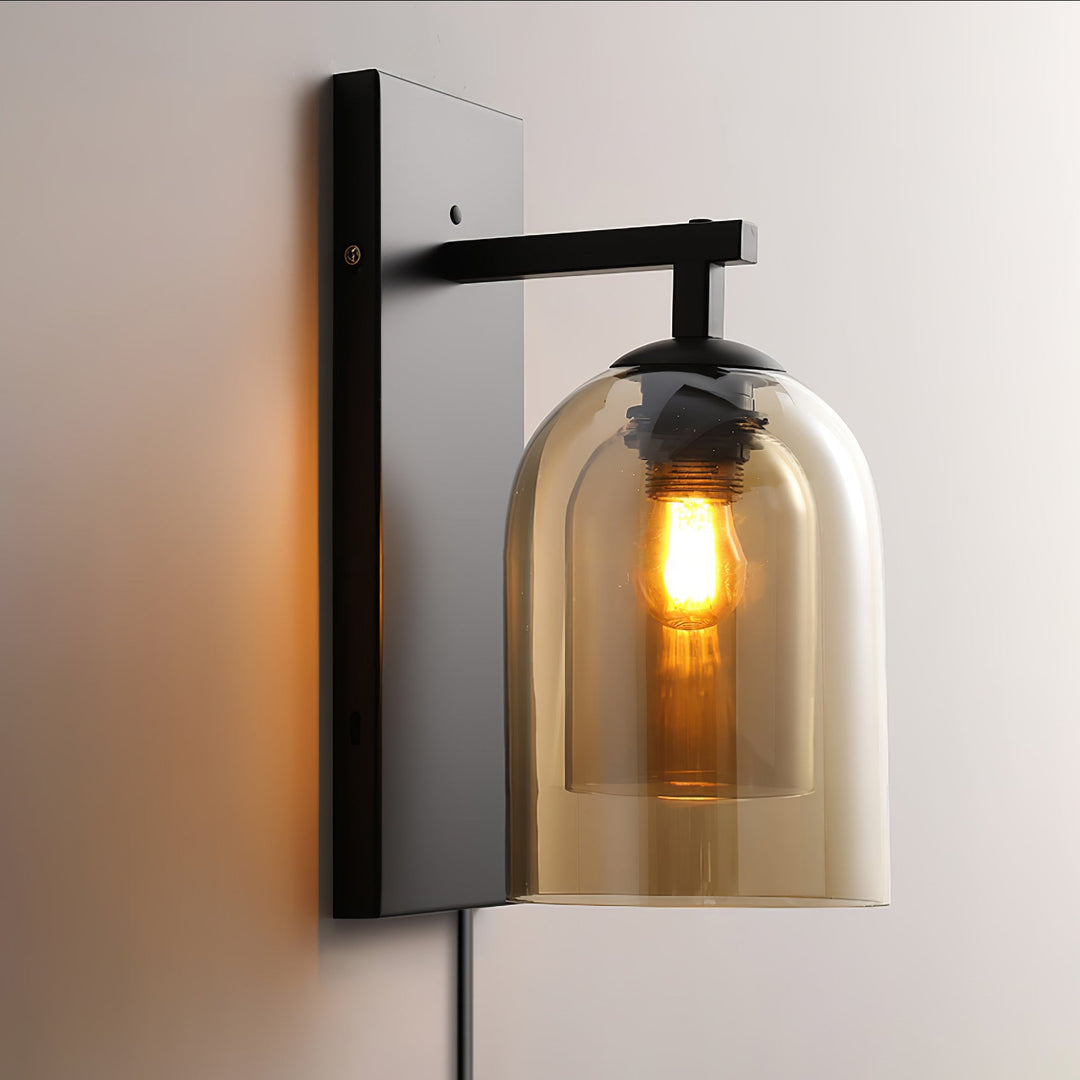 Glass Tubular Plug-In Wall Light with Inline Switch - product image 8