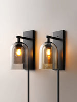 Charger l'image dans la visionneuse de galerie, Glass Tubular Plug-In Wall Light with Inline Switch - product image 2