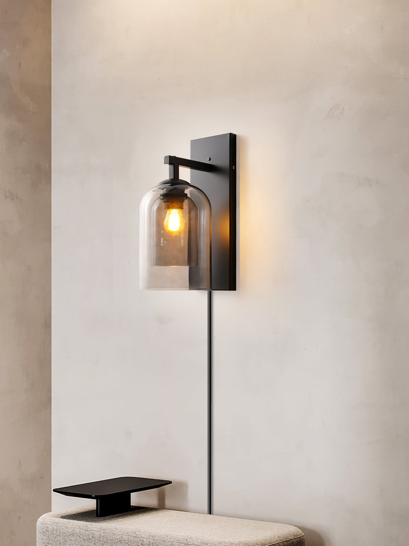 Glass Tubular Plug-In Wall Light with Inline Switch - product image 7