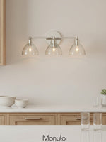 Load image into Gallery viewer, Glavira Recycled Glass Wall Sconce - Modern Bathroom Vanity Light
