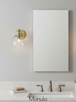 Load image into Gallery viewer, Glavira Recycled Glass Wall Sconce - Modern Bathroom Vanity Light
