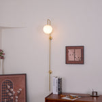 Bild in Gallery-Viewer laden, Globe Brass Plug-In Wall Light with Inline Switch - product image 3