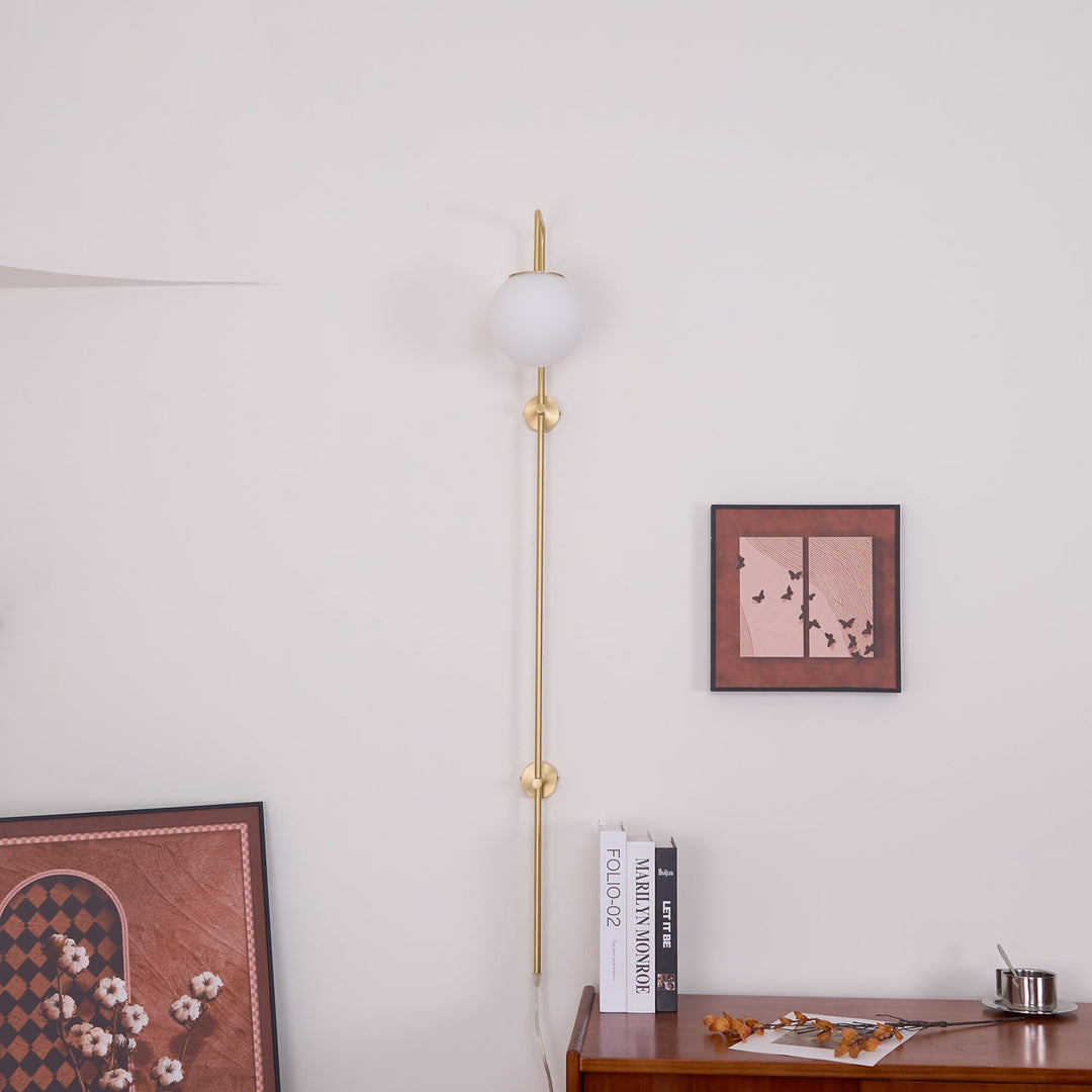 Globe Brass Plug-In Wall Light with Inline Switch - product image 8