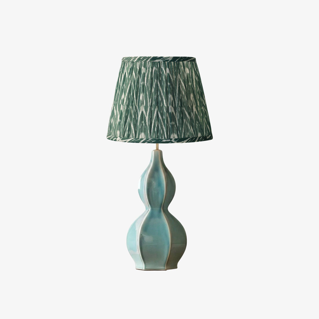 Lámpara de mesa de cerámica orgánica Thalune con calabaza - Iluminación estilo Japandi para mesitas de noche del dormitorio