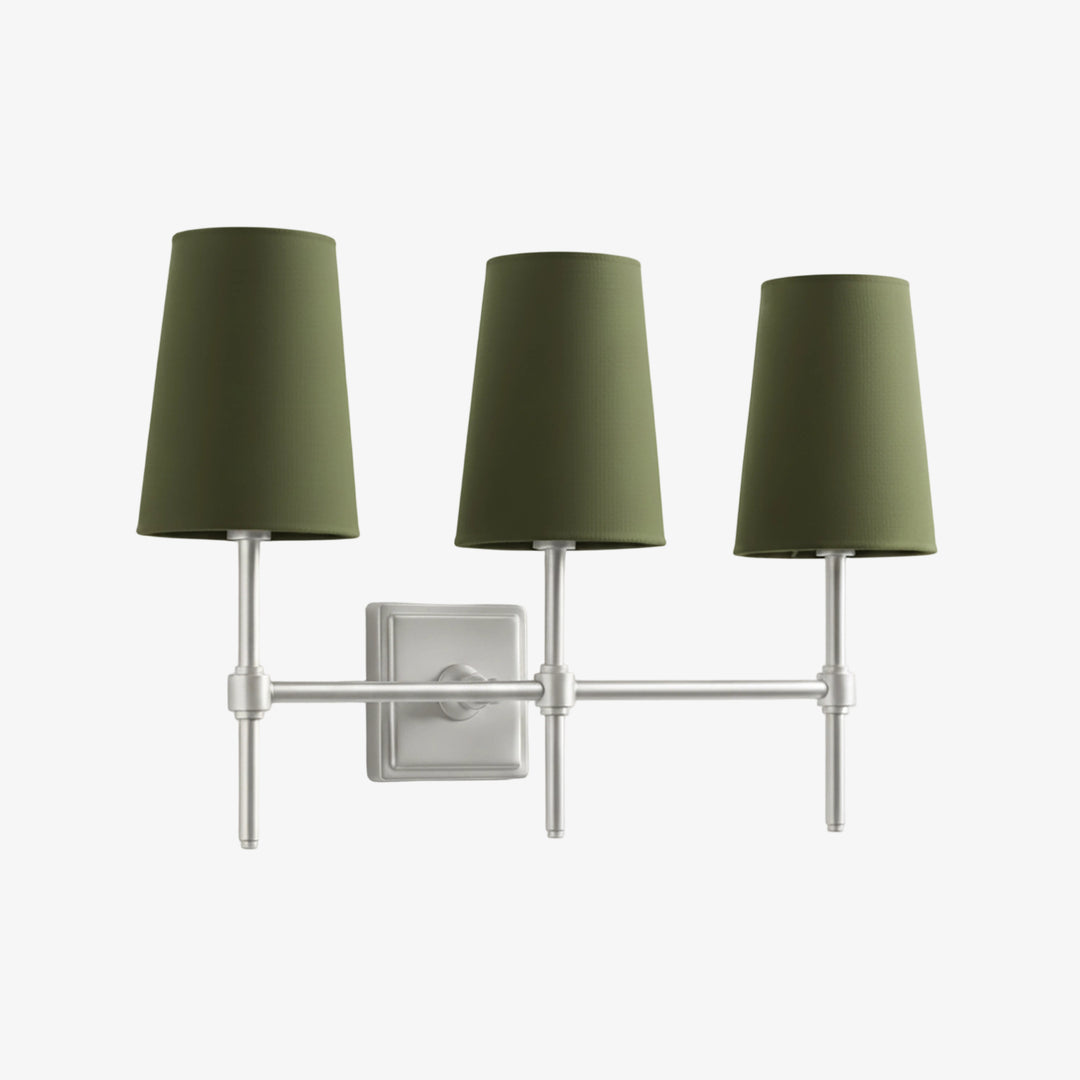 Rowan Elegant White-Linen Shade Wall Lamp – Retro Metal Wall Light for Bedroom & Hallway