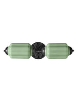 Cargar imagen en el visor de la Galería, Aplique de pared horizontal Eloise de cristal vintage americano con forma de farol
