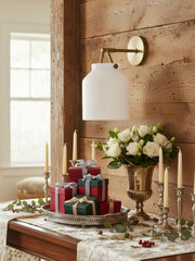 Hanton Minimal Wall Sconce – Vintage Milk Glass Sconce and Metal Accent