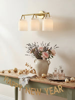 Load image into Gallery viewer, Hanton Modern 3-Light Wall Sconce – Milk Glass Fixture for Bathroom, Hallway, and Living Spaces