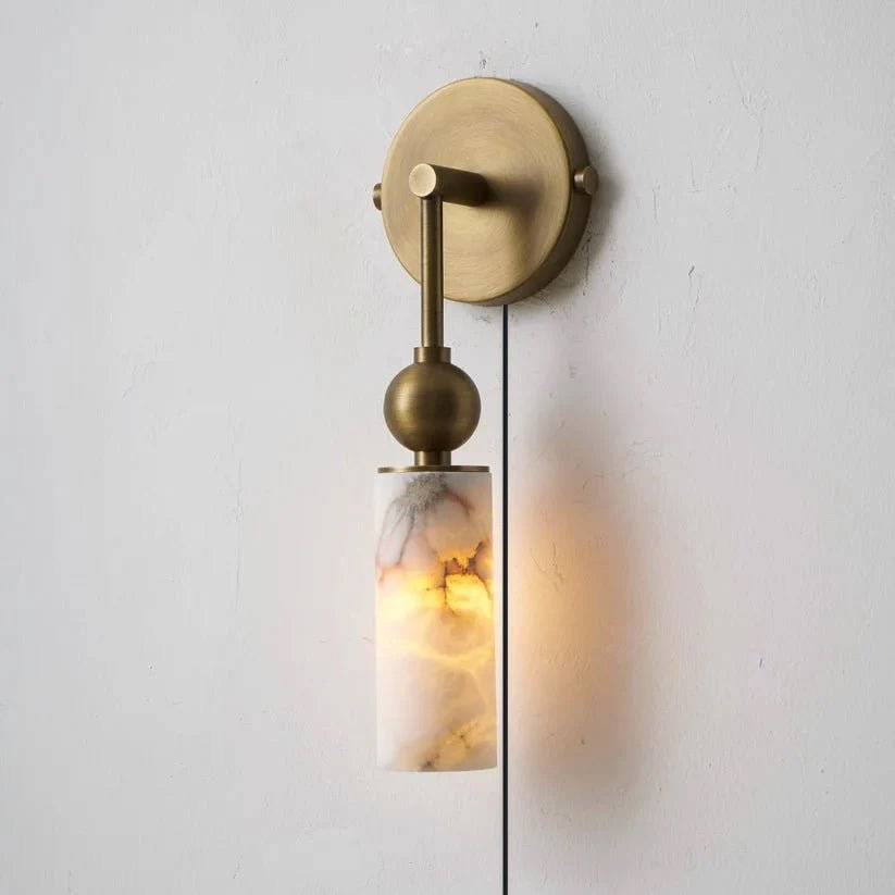 Harlin Alabaster Plug-In Wall Light with Inline Switch - product image 9